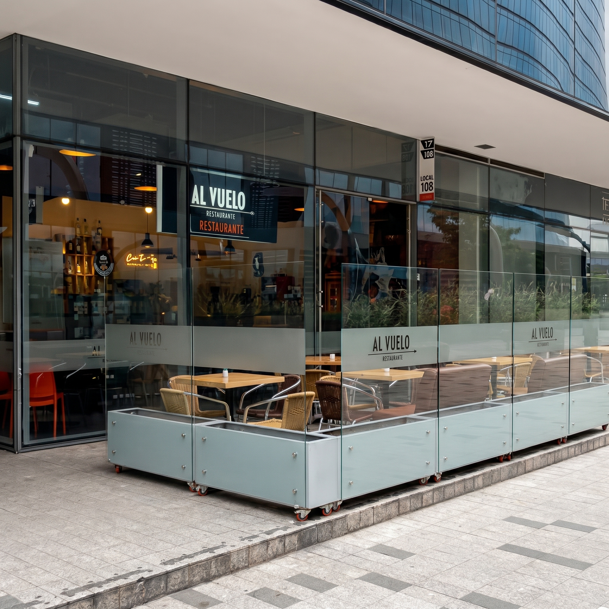 Fachada Restaurante Al Vuelo, Bogotá — Local 108