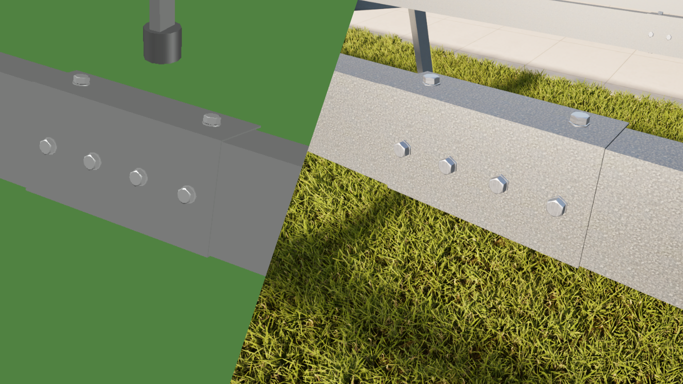 Conexión metálica atornillada